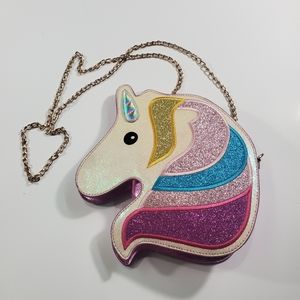 Rainbow glitter holo unicorn bag purse